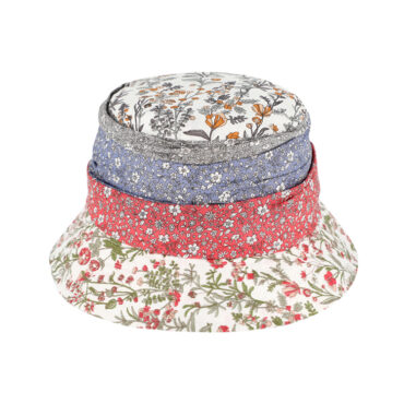 Stoffhut gemustert mit Raffung – hochwertige Kopfbedeckung von Fiebig bei Hut Factory Schweiz