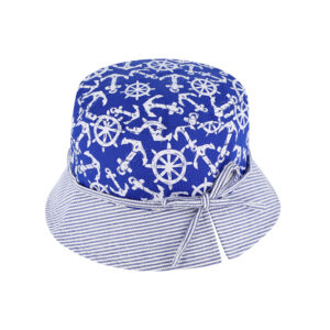 Fischerhut Ankermuster mit Schleife – hochwertige Kopfbedeckung von Fiebig bei Hut Factory Schweiz