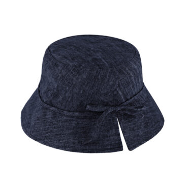 Fischerhut Leinen uni mit Band und Schleife – hochwertige Kopfbedeckung von Fiebig bei Hut Factory Schweiz