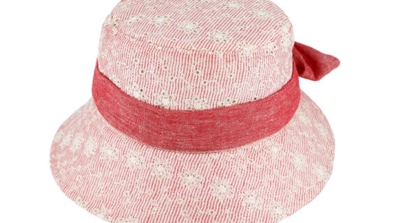 Stoffhut Leinen Blumenstickerei Schleifengarnitur – hochwertige Kopfbedeckung von Fiebig bei Hut Factory Schweiz