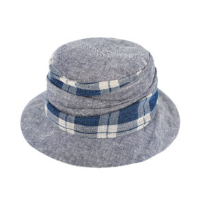 Stoffhut Leinen gerafft – hochwertige Kopfbedeckung von Fiebig bei Hut Factory Schweiz