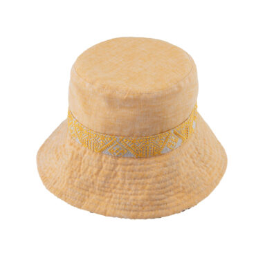 Stoffhut breite Krempe gemustertes Band – hochwertige Kopfbedeckung von Fiebig bei Hut Factory Schweiz