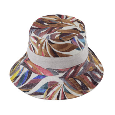 Stoffhut Leinen gemustert Band uni – hochwertige Kopfbedeckung von Fiebig bei Hut Factory Schweiz