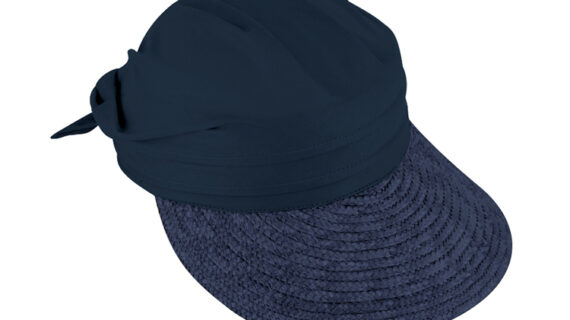 Visor Stroh mit Stoffkrone