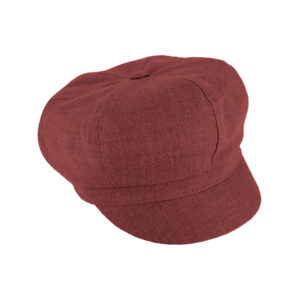 Ballonkappe Leinen uni UV-Schutz