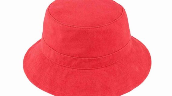 Stoffhut Schute Leinen uni mit Schleife UV-Schutz