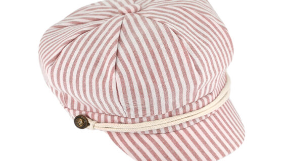 Ballonkappe gestreift Kordel seitliche Knöpfe