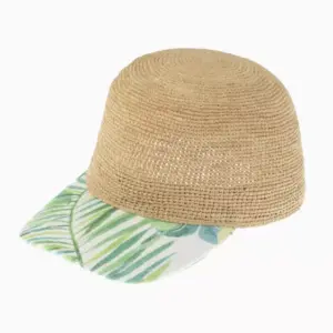 Baseballcap Raffia Crochet textiler Schirm