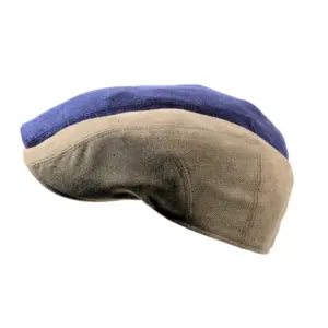 Schiebermütze aus Seiden-Woll-Mix in Natur mit farbiger Garnitur|Schiebermütze aus Seiden-Woll-Mix in Natur mit farbiger Garnitur|Schiebermütze aus Seiden-Woll-Mix in Natur mit farbiger Garnitur||||