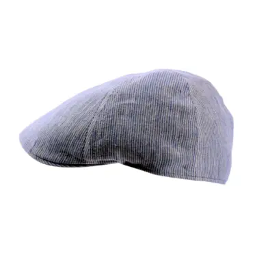 Schiebermütze Leinen gestreift