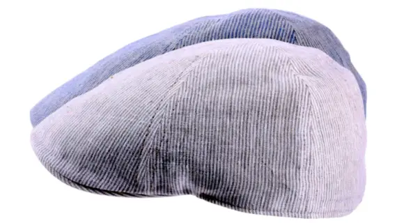 Schiebermütze Leinen gestreift|Schiebermütze Leinen gestreift|Schiebermütze Leinen gestreift|||