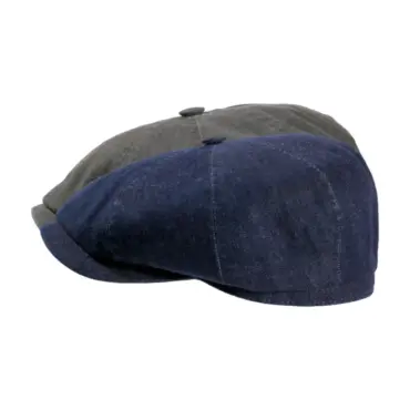 Paperboy-Mütze mit Steg aus Baumwolle in Navy oder Olive|Paperboy-Mütze mit Steg aus Baumwolle in Navy oder Olive|Paperboy-Mütze mit Steg aus Baumwolle in Navy oder Olive|||