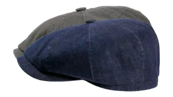 Paperboy-Mütze mit Steg aus Baumwolle in Navy oder Olive|Paperboy-Mütze mit Steg aus Baumwolle in Navy oder Olive|Paperboy-Mütze mit Steg aus Baumwolle in Navy oder Olive|||