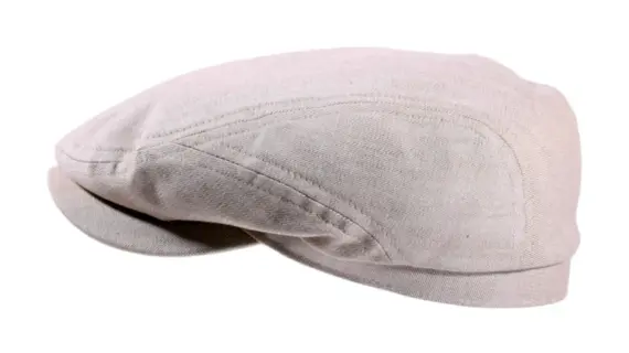 Schiebermütze Baumwolle Beige|