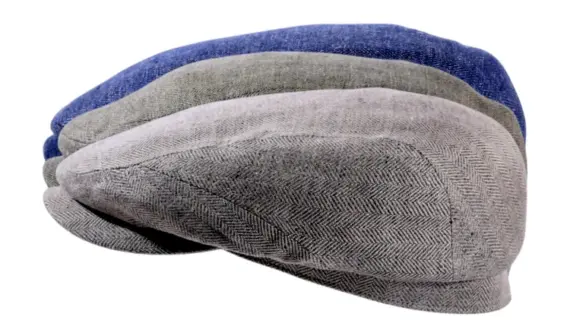 Schiebermütze Fischgrat Leinen|Schiebermütze Fischgrat Leinen|Schiebermütze Fischgrat Leinen|Schiebermütze Fischgrat Leinen||||