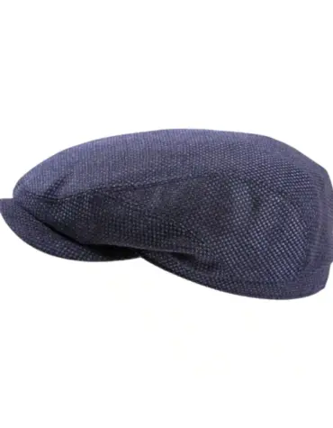 Schiebermütze aus Wolle-Kaschmir in Marineblau|Schiebermütze aus Wolle-Kaschmir in Marineblau|