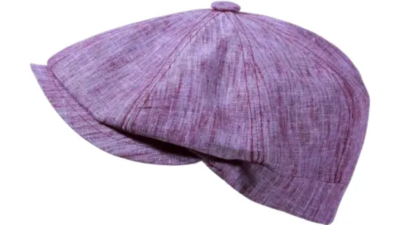 Paperboy-Mütze mit Steg in Bordeaux – klassische Schirmmütze aus Stoff|