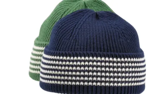 Sommer Strickmütze aus Bio-Baumwolle in Marine mit weißen Streifen|Sommer Strickmütze aus Bio-Baumwolle in Marine mit weißen Streifen|Sommer Strickmütze aus Bio-Baumwolle in Marine mit weißen Streifen