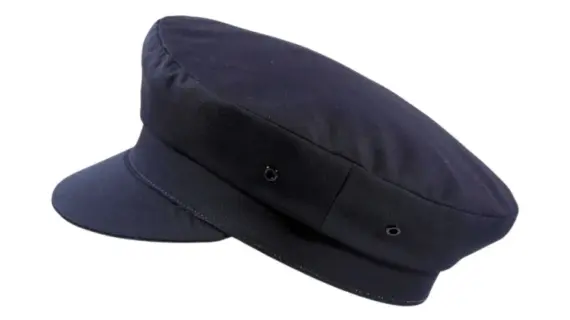 Camaret Mütze aus Polyester und Baumwolle in Schwarz mit Lüftungslöchern|