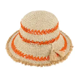 Papierhut Glocke zweifarbig Strohrand