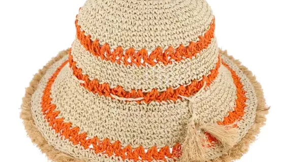 Papierhut Glocke zweifarbig Strohrand