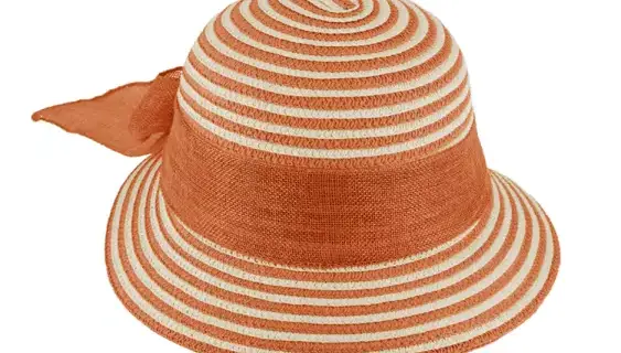Papierhut Schute gestreift Schleife uni