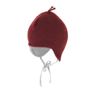 Kinder Stoffmütze Inka Walkwolle mit Band GOTS