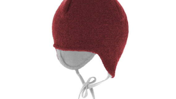 Kinder Stoffmütze Inka Walkwolle mit Band GOTS