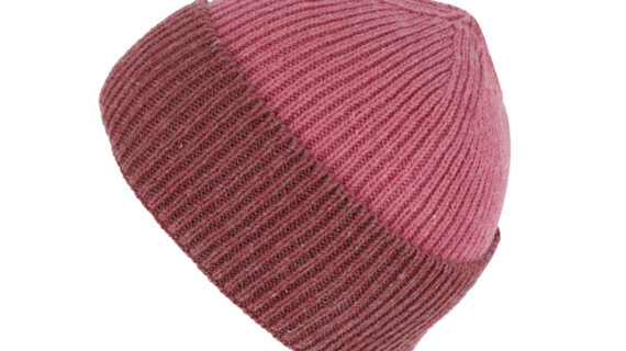 Kinder Strickmütze mit Umschlag zweifarbig