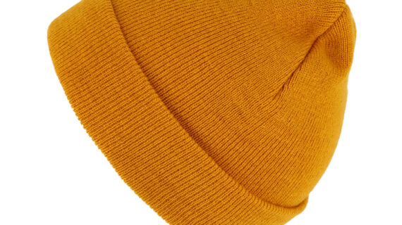 Kinder Strickmütze Beanie mit Umschlag uni