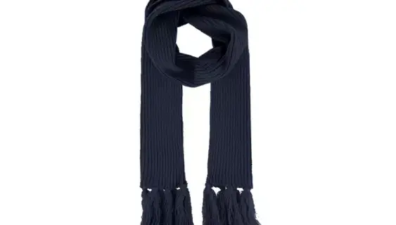 Kinder Strickschal uni mit Fransen