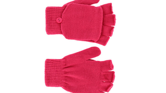 Kinder Handschuhe Strick uni elastisch mit Fingerkappe