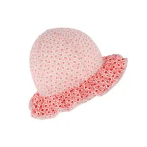 Stoffhut 6-Panel zweifarbig mit Volant-Krempe