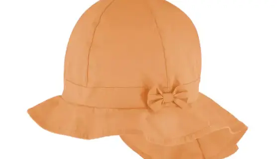 Kinderhut 6-Panel uni mit Nackenschutz UV-Schutz GOTS