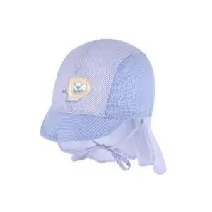 Stoffkappe Stickerei mit Nackenschutz und Band