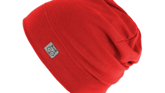 Kindermütze Stoffmütze Beanie Jersey uni GOTS