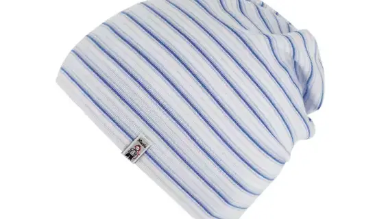 Kinder Stoffmütze Beanie Jersey gestreift