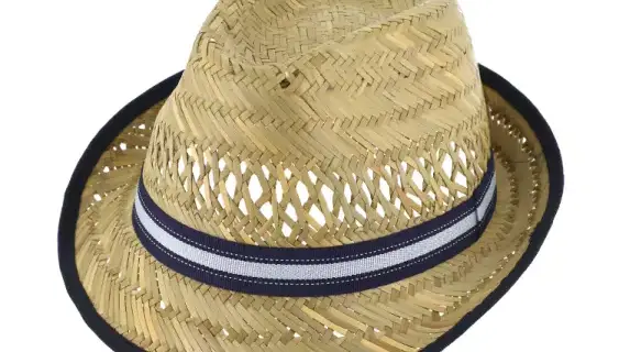 Kinder Strohhut Trilby Ripsband