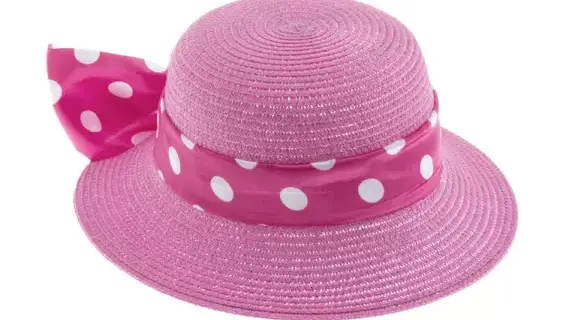 Kinderhut Glocke uni gepunktetes Band