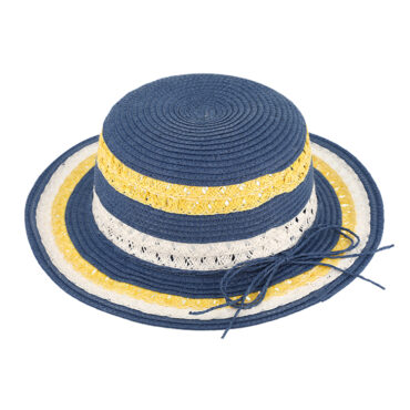Papier Strohhut Glocke dreifarbig – hochwertige Kopfbedeckung von Fiebig bei Hut Factory Schweiz