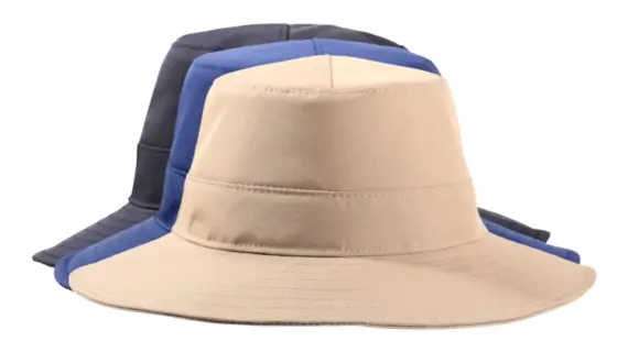 Blau und Schwarz mit breiter Krempe|Regenhut Sympatex in Sand mit breiter Krempe|Regenhut Sympatex in Blau mit breiter Krempe|Regenhut Sympatex in Schwarz mit breiter Krempe