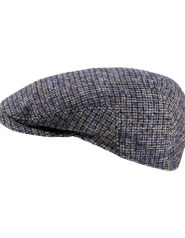 Schiebermütze Matteo Karo Blau Multicol