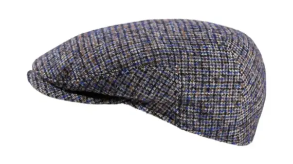 Schiebermütze Matteo Karo Blau Multicol