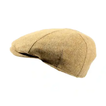 Schiebermütze Tweed Senf aus Zero Waste Wolle|Schiebermütze Tweed Braun aus Zero Waste Wolle