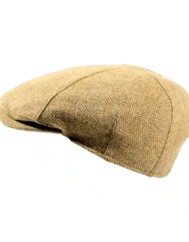 Schiebermütze Tweed Senf aus Zero Waste Wolle|Schiebermütze Tweed Braun aus Zero Waste Wolle