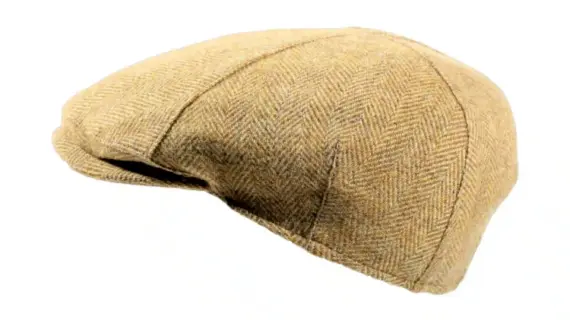 Schiebermütze Tweed Senf aus Zero Waste Wolle|Schiebermütze Tweed Braun aus Zero Waste Wolle