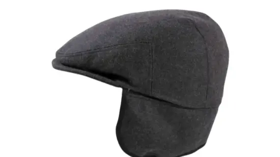 Handarbeit Risa|chiebermütze anthrazit mit ausklappbarem Ohrenschutz