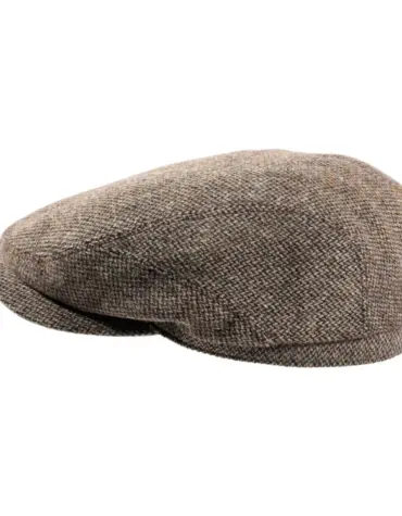 Schiebermütze pure Wool braun & anthrazit  Handarbeit Risa