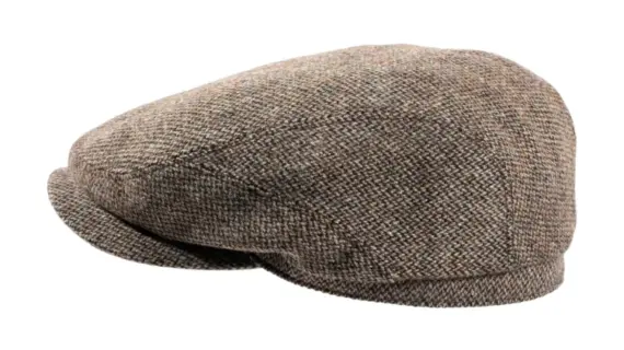 Schiebermütze pure Wool braun & anthrazit  Handarbeit Risa