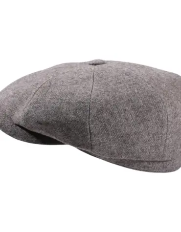Paperboy-Mütze Shelby grau  Handarbeit aus Europa